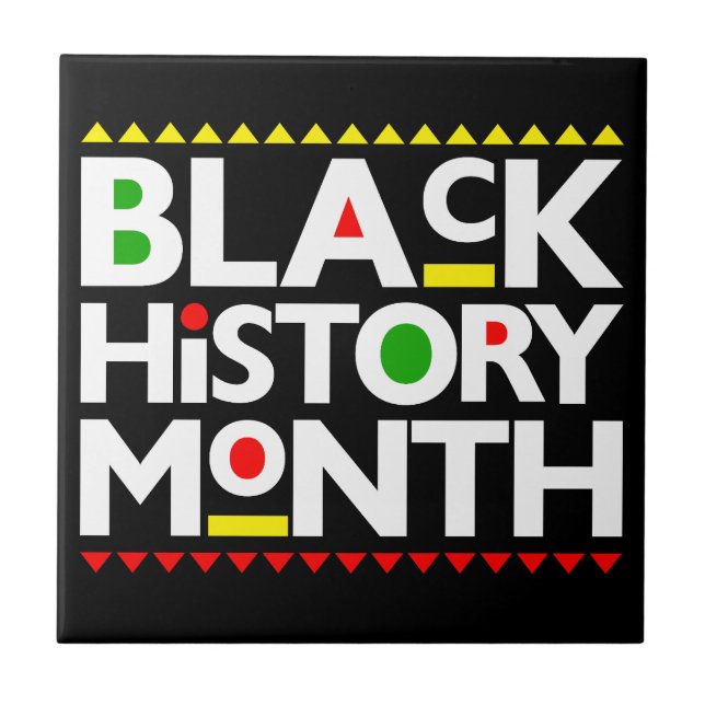 Black History Month Melanin Bruh Sista King Queen Ceramic Tile (Front)