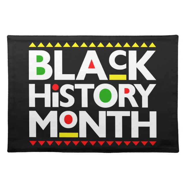Black History Month Melanin Bruh Sista King Queen Cloth Placemat (Front)