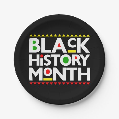 Black History Month Melanin Bruh Sista King Queen Paper Plates