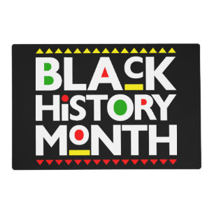 Black History Month Melanin Bruh Sista King Queen Placemat