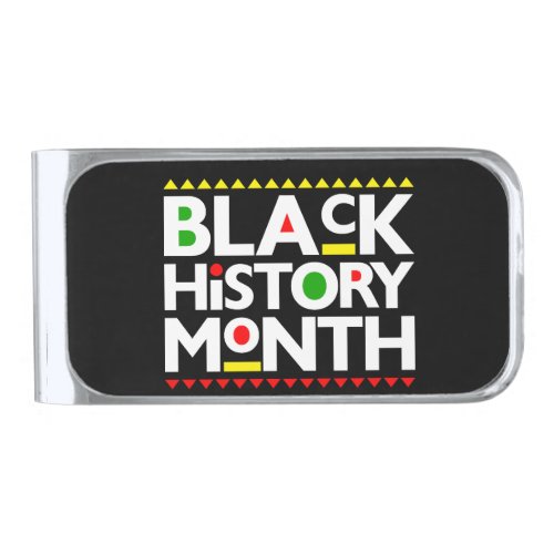 Black History Month Melanin Bruh Sista King Queen Silver Finish Money Clip