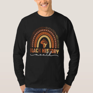 Black History Month  Melanin Educated Motivated Ra T-Shirt