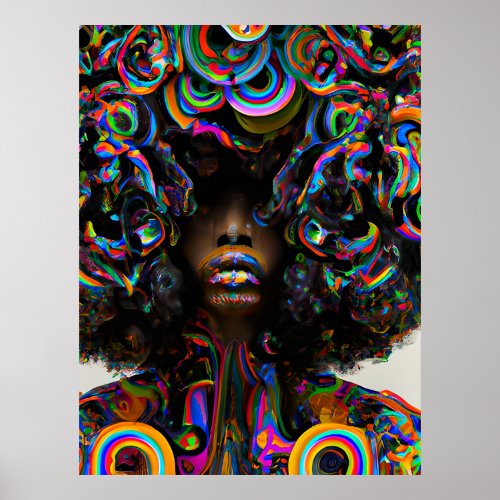 Black History Month Melanin Girl Magic Queen Sista Poster