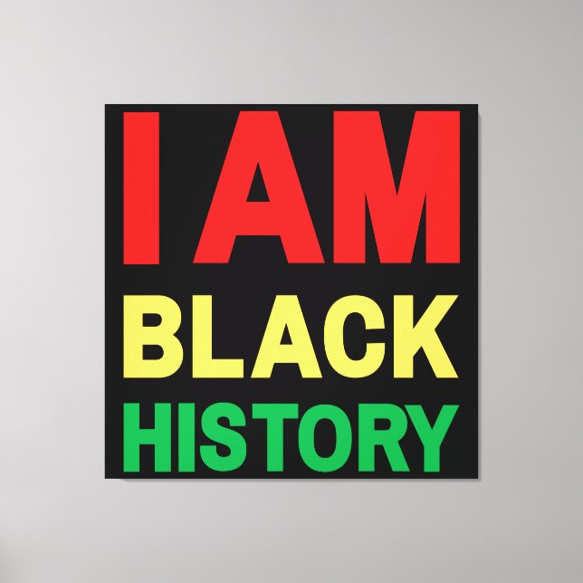 Black History Month Melanin King Queen Sista Bruh Canvas Print (Front)