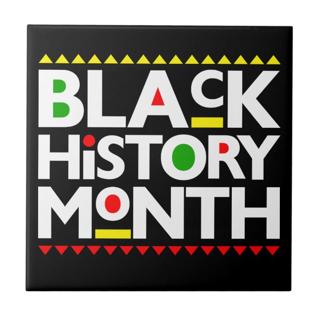 Black History Month Melanin King Queen Sista Bruh Ceramic Tile (Front)