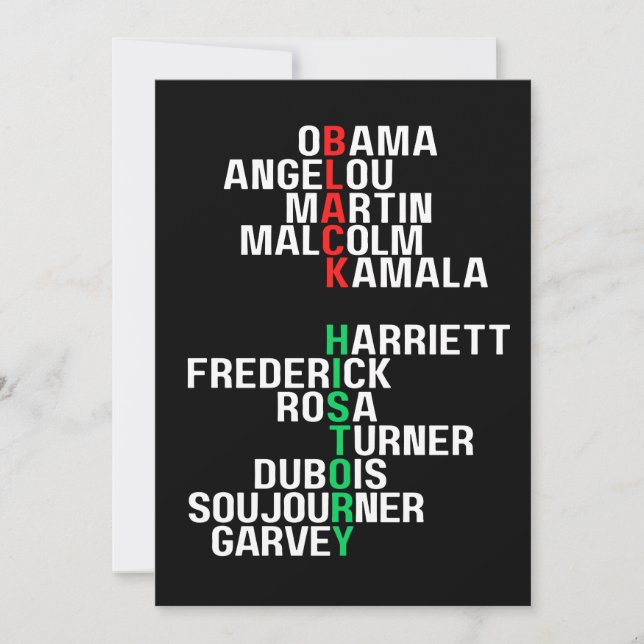 Black History Month Melanin King Queen Sista Bruh Invitation (Front)