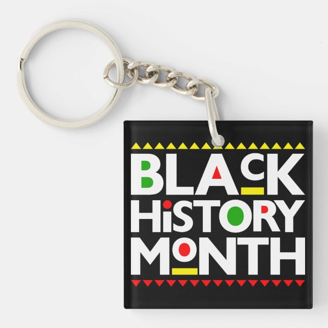 Black History Month Melanin King Queen Sista Bruh Keychain (Front)