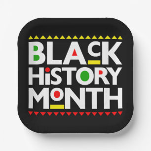 Black History Month Melanin King Queen Sista Bruh Paper Plates