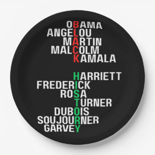 Black History Month Melanin King Queen Sista Bruh Paper Plates