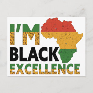 Black History Month Melanin King Queen Sista Bruh Postcard