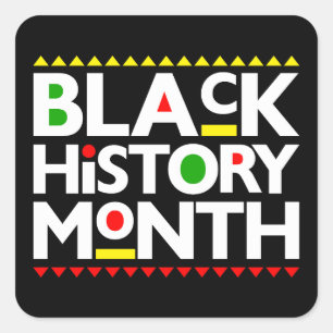 Black History Month Melanin King Queen Sista Bruh Square Sticker