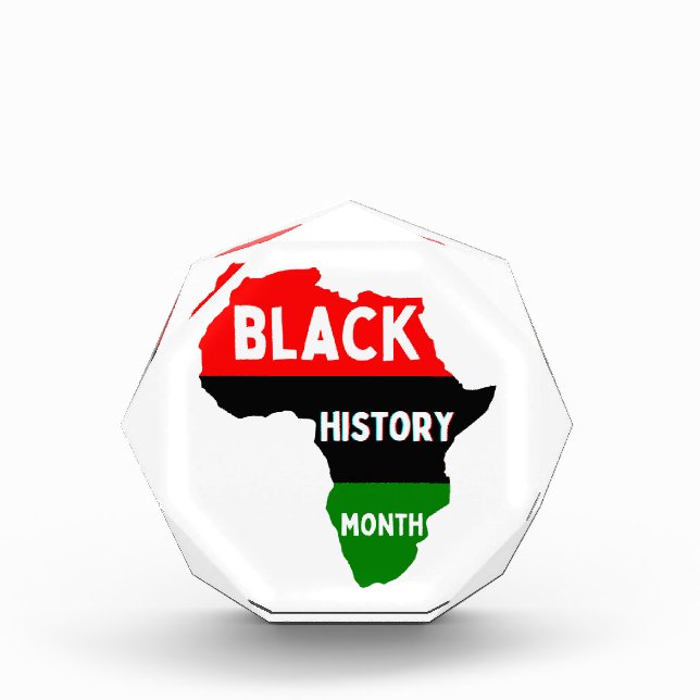 Black History Month Melanin Men Women Boys Girls Acrylic Award (Front)