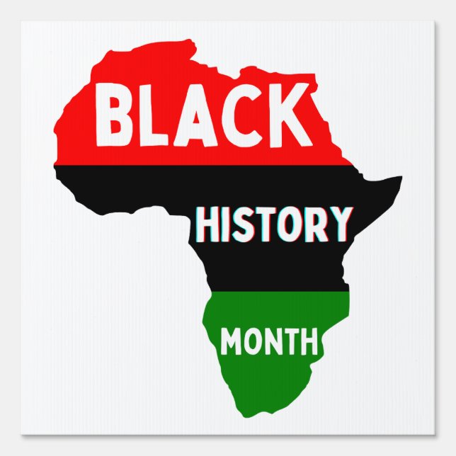 Black History Month Melanin Men Women Boys Girls Sign (Front)