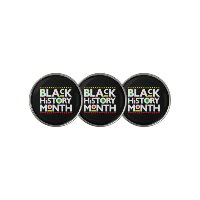 Black History Month Melanin Men Women Girls & Boys Golf Ball Marker (3 Up)