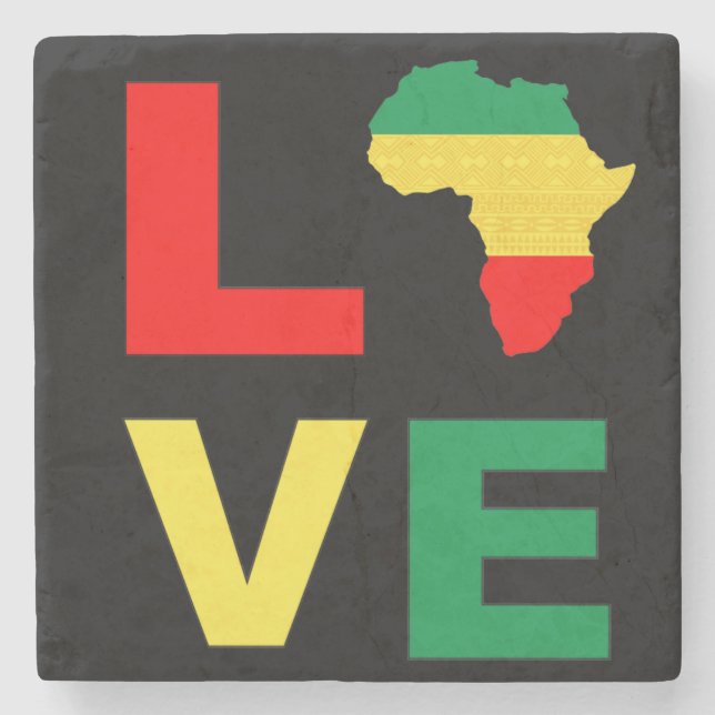 Black History Month Melanin Men Women Girls & Boys Stone Coaster (Front)