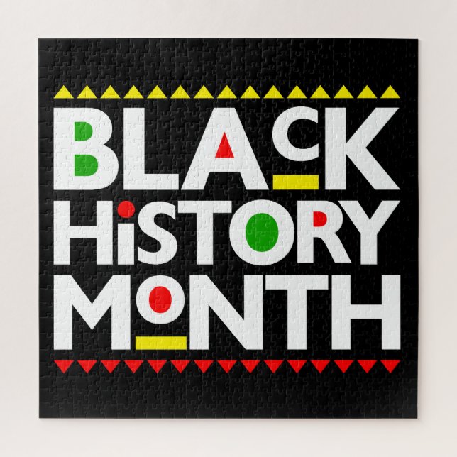 Black History Month Melanin Men Women Kids Jigsaw Puzzle (Vertical)