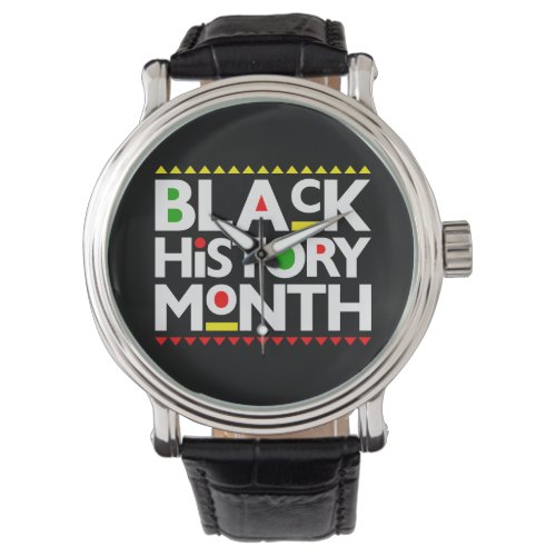 Black History Month Melanin Men Women Kids Watch