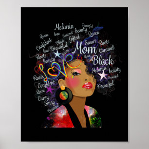 Black History Month Melanin Mom Juneteenth Poster