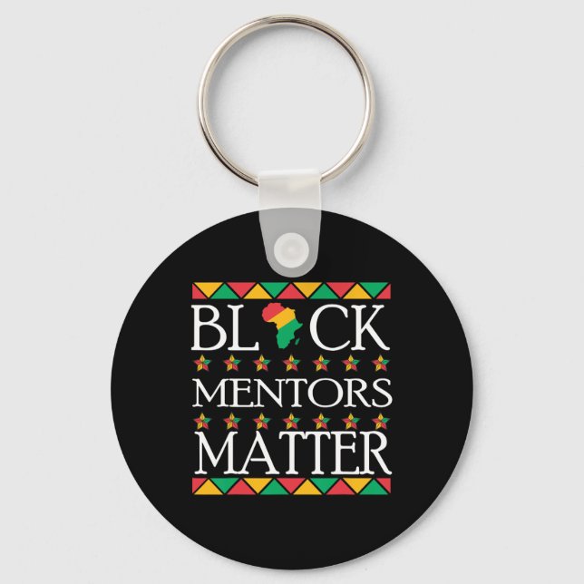 Black History Month Mentors Problem African Americ Keychain (Front)