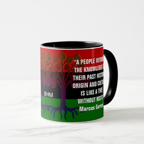 Black History Month MONOGRAM Marcus Garvey Quote Mug