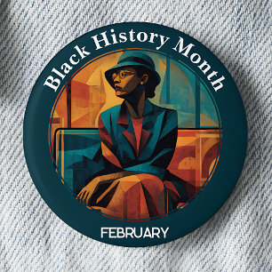 Black History Month Montgomery Bus Boycott Pinback Button