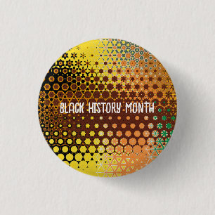 Black History month morph pattern 2 Button