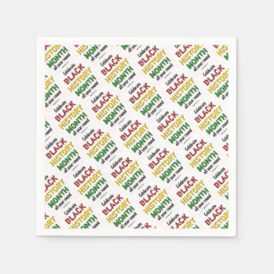 BLACK HISTORY MONTH Motivational BHM Paper Napkins