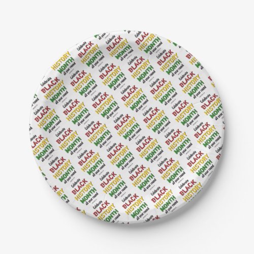 BLACK HISTORY MONTH Motivational BHM Paper Plates