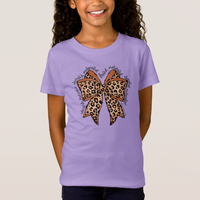 Black History Month Motivational Bow T-Shirt (Front)