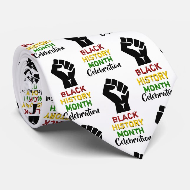 Black History Month Neck Tie (Rolled)