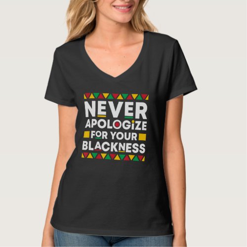 Black History Month Never Apologize For Your Black T_Shirt