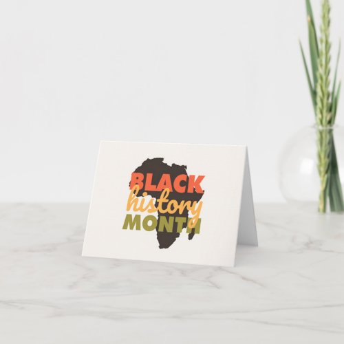 Black History Month Note Card