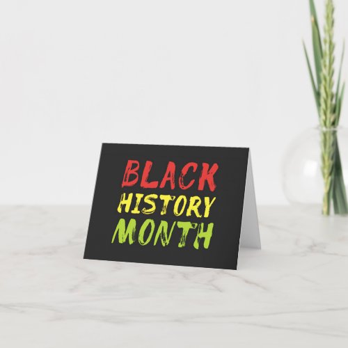 Black History Month Note Card