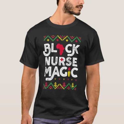 Black History Month Nurse Melanin African American T_Shirt