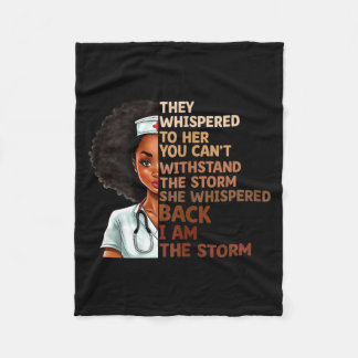 Black History Month Nurse Proud Black African Fleece Blanket