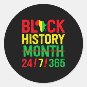 Black History Month One Month Cant Hold Our Histor Classic Round Sticker