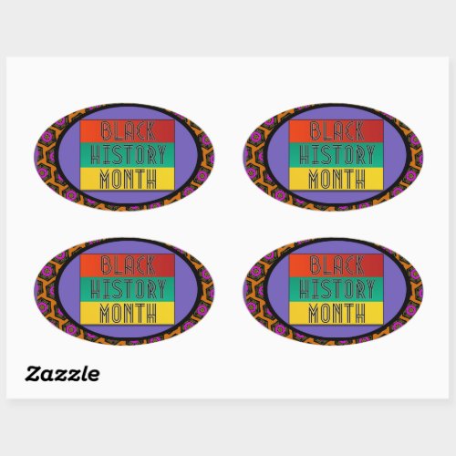 Black History Month Oval Sticker