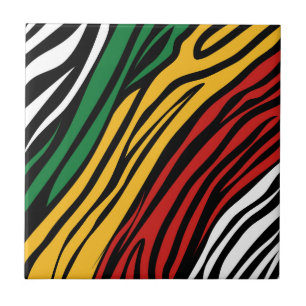 Black History Month Pattern Ceramic Tile