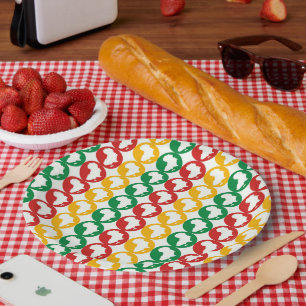Black History Month Pattern Paper Plates