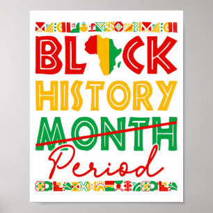 Black History Month Period  African American  Poster