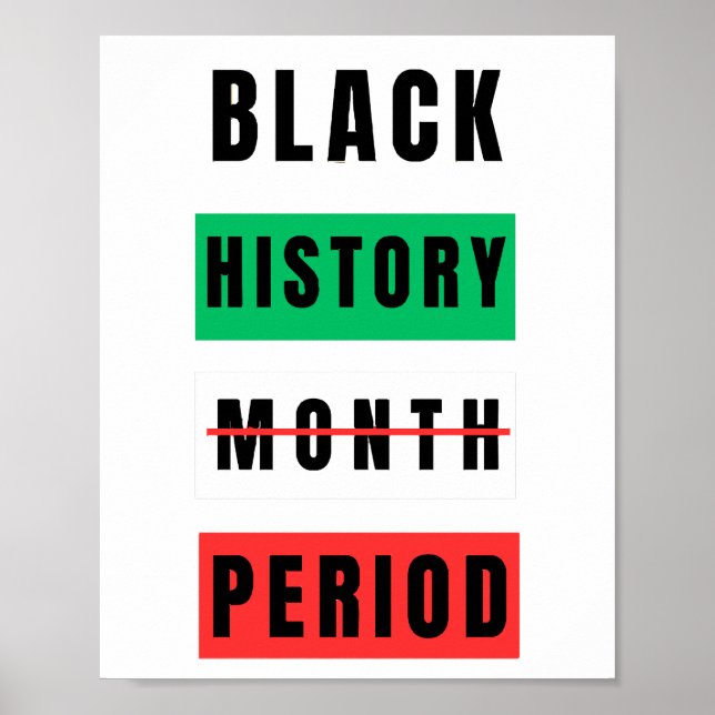 Black History Month Period Poster (Front)
