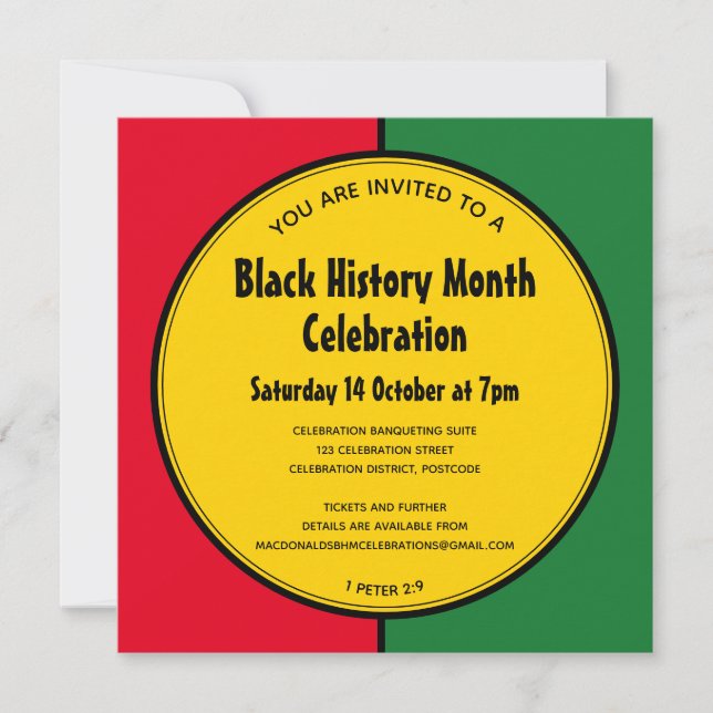BLACK HISTORY MONTH Personalized Event Invitation (Front)