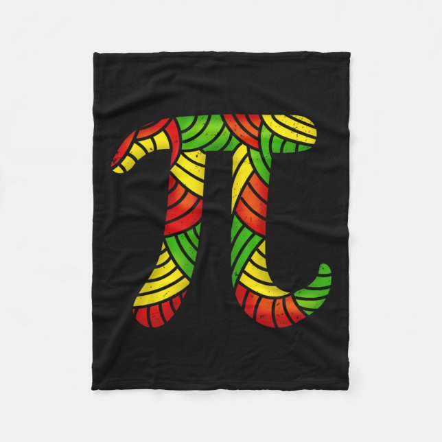 Black History Month Pi Day Math Lover Teacher Stud Fleece Blanket (Front)