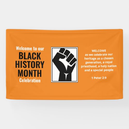 BLACK HISTORY MONTH  Power Fist  Welcome Banner