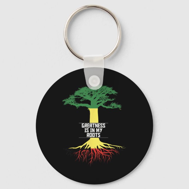 Black History Month Pride African American History Keychain (Front)