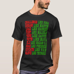 Black History Month Pride Black Power Leaders T-Shirt