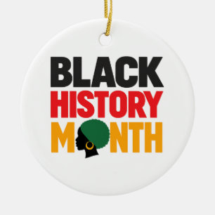 Black History Month Pride Cultural Heritage Ceramic Ornament