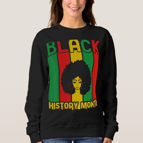 Black History Month Pride Distressed Melanin Ameri Sweatshirt