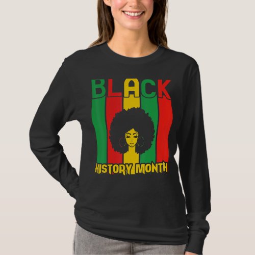 Black History Month Pride Distressed Melanin Ameri T_Shirt