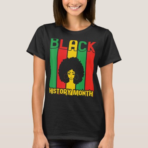 Black History Month Pride Distressed Melanin Ameri T_Shirt